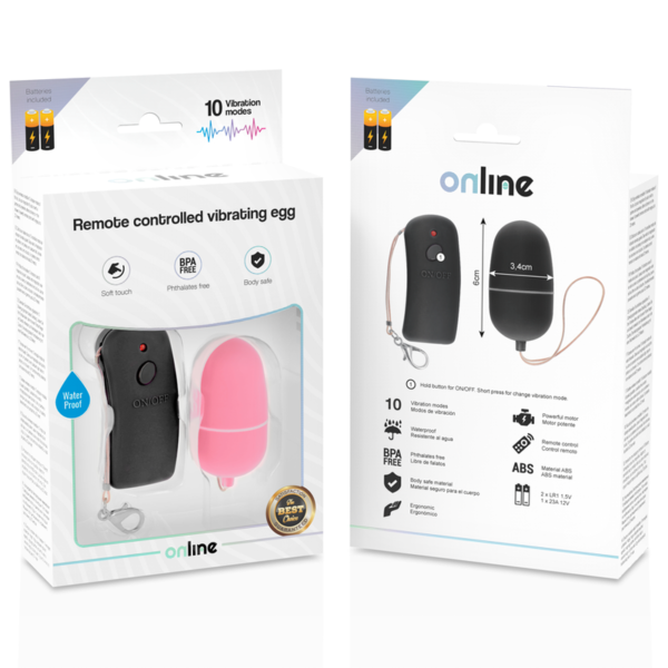 ONLINE - OEUF VIBRANT AVEC TÉLÉCOMMANDE ROSE - – Image 5