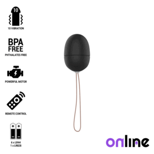 ONLINE - OEUF VIBRANT TÉLÉCOMMANDE S NOIR -