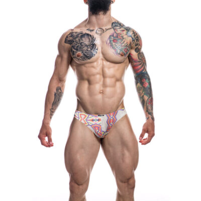 CUT4MEN - SLIP TAILLE BASSE AZTEC L -