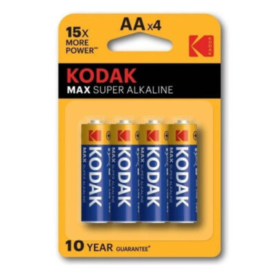KODAK - PILES ALCALINES MAX AA LR6 * 4 -