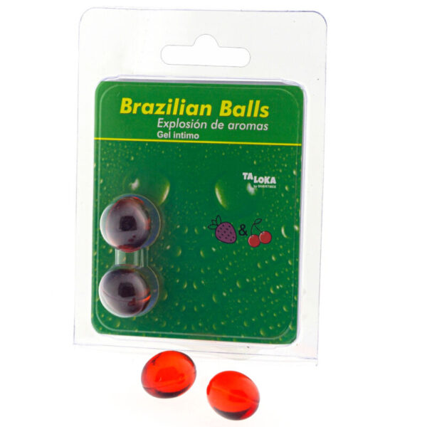 TALOKA - 2 BOULES BRÉSILIENNES GEL INTIME FRAISE & CERISE -