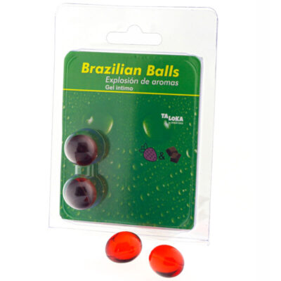 TALOKA - 2 BOULES BRÉSILIENNES GEL INTIME FRAISE & CHOCOLAT -