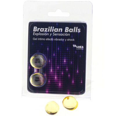 TALOKA - 2 BALLES BRÉSILIENNES VIBRANT & EFFET DE CHOC GEL EXCITANT -