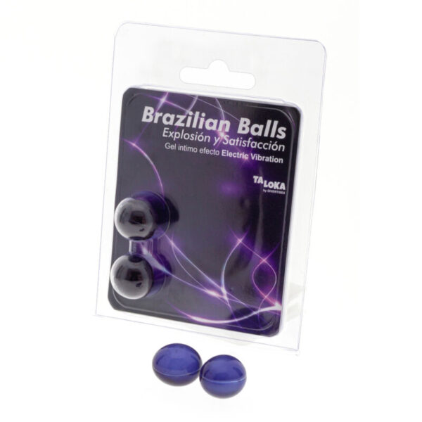 TALOKA - 2 BALLES BRÉSILIENNES EFFET VIBRANT ÉLECTRIQUE GEL EXCITANT -