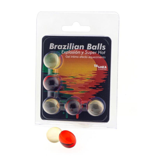 TALOKA - 5 BOULES BRÉSILIENNES GEL EXCITANT EFFET SUPER CHAUD -
