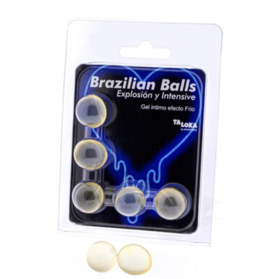 TALOKA - 5 BALLES BRÉSILIENNES GEL EXCITANT EFFET FROID & VIBRATION -