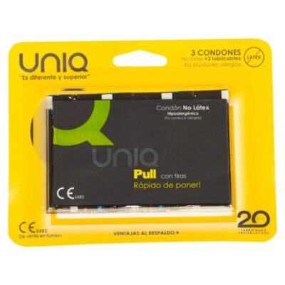 UNIQ - PULL PRESERVATIFS SANS LATEX AVEC BANDES 3 UNITES -
