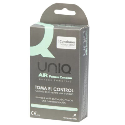 UNIQ - AIR PRÉSERVATIF FÉMININ SANS LATEX 3 UNITÉS -