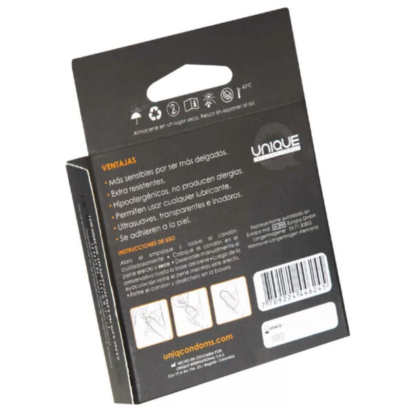 UNIQ - CLASSIC PRÉSERVATIFS SANS LATEX 3 UNITÉS - – Image 2