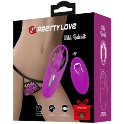 PRETTY LOVE - WILD RABBIT STIMULATEUR POUR CULOTTES AVEC TÉLÉCOMMANDE LILAS -