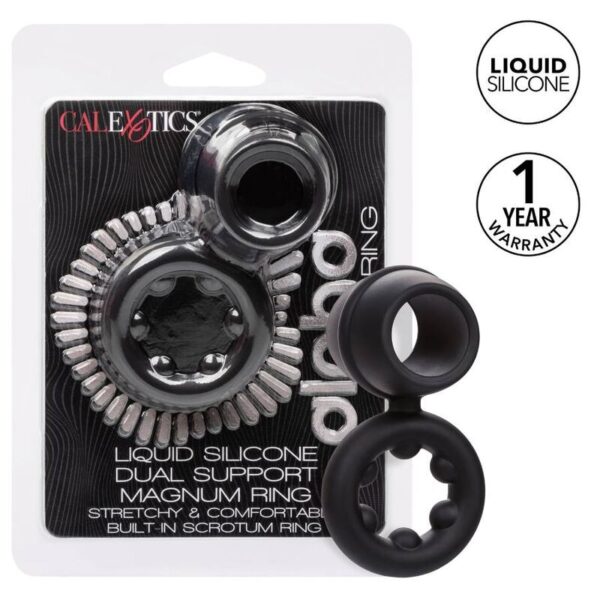 CALIFORNIA EXOTICS - BAGUE ALPHA DUAL MAGNUM NOIR - – Image 2