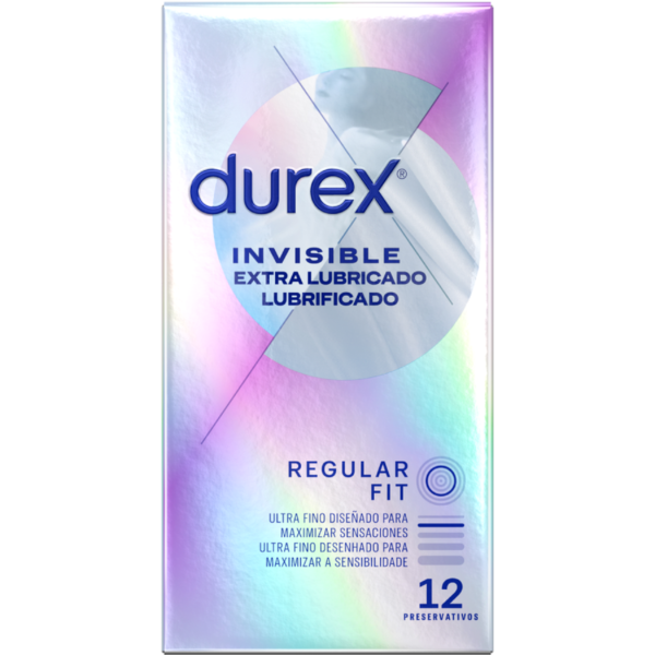 DUREX - INVISIBLE EXTRA LUBRIFIÉ 12 UNITÉS - – Image 2