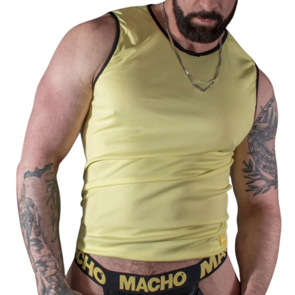 MACHO - T-SHIRT JAUNE S/M -