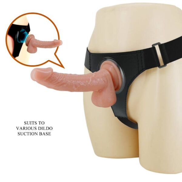 PRETTY LOVE - SLIP HARNAIS HARNAIS UNIVERSEL AVEC GODE KEVIN 19 CM NATUREL - – Image 2