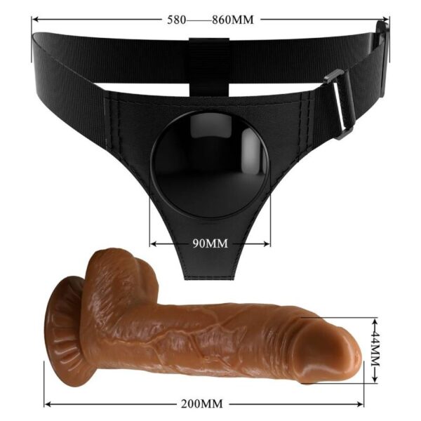PRETTY LOVE - SLIP HARNAIS HARNAIS UNIVERSEL AVEC GODE MICHEAL 20 CM NOIR - – Image 6