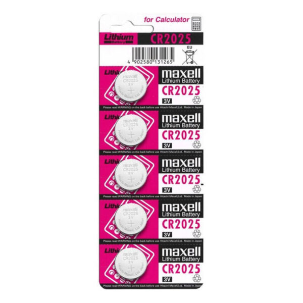 MAXELL - BATTERIE LITIO CR2025 3V 5UDS -