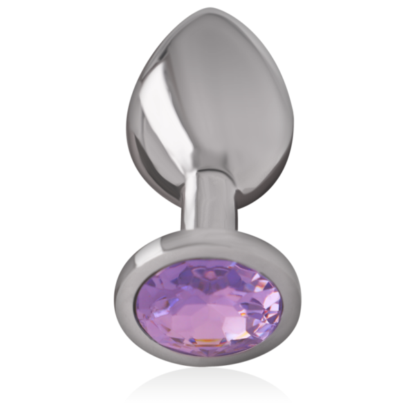 INTENSE - PLUG ANAL EN MÉTAL ALUMINIUM AVEC CRISTAL VIOLET TAILLE M - – Image 3