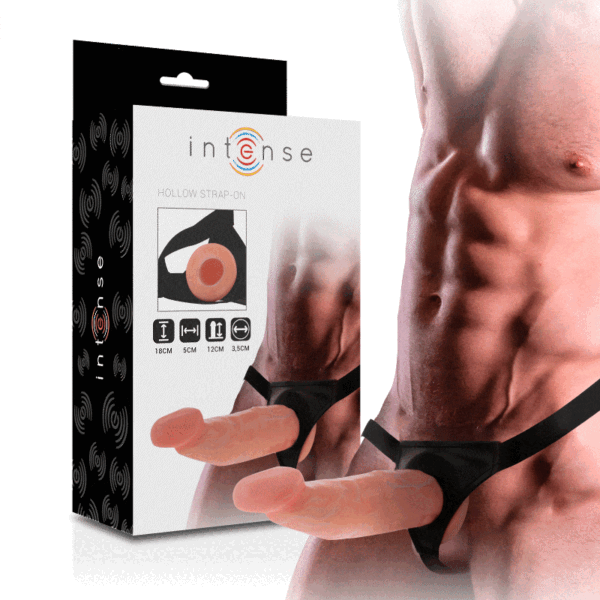 INTENSE - HARNAIS CREUX AVEC GODE 18 X 3,5 CM - – Image 3