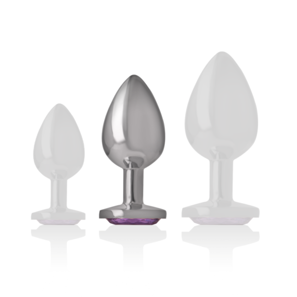 INTENSE - PLUG ANAL EN MÉTAL ALUMINIUM AVEC CRISTAL VIOLET TAILLE M - – Image 6
