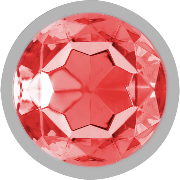 INTENSE - PLUG ANAL EN MÉTAL ALUMINIUM AVEC CRISTAL ROUGE TAILLE L - – Image 4