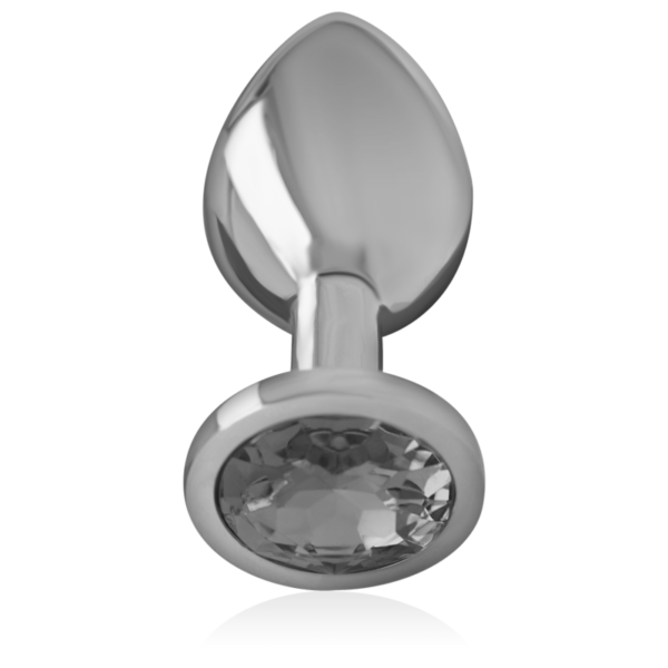 INTENSE - PLUG ANAL EN MÉTAL ALUMINIUM AVEC VERRE NOIR TAILLE L - – Image 3