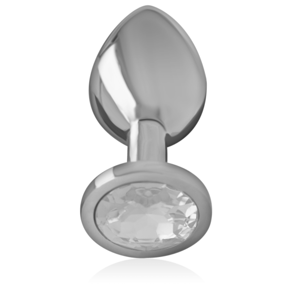 INTENSE - PLUG ANAL EN MÉTAL ALUMINIUM AVEC CRISTAL DARGENT TAILLE S - – Image 3