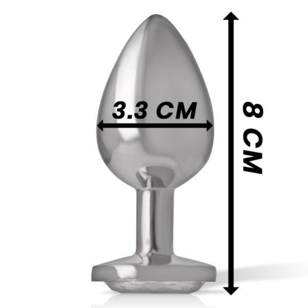 INTENSE - PLUG ANAL EN MÉTAL ALUMINIUM AVEC CRISTAL DARGENT TAILLE M - – Image 7