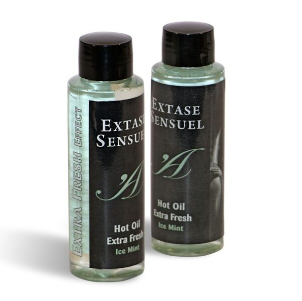 EXTASE SENSUAL - HUILE DE MASSAGE A EFFET GLACE EXTRA FRAÎCHE 100 ML - – Image 2
