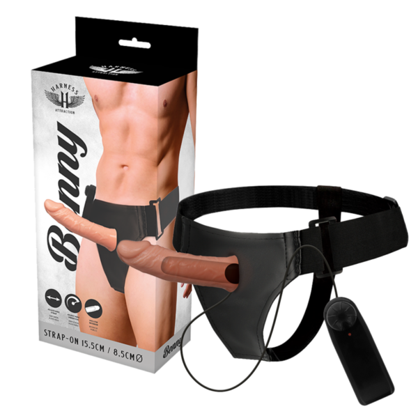HARNESS ATTRACTION - RNES CREUX BENNY AVEC VIBRATEUR 15 CM -O- 4.5 CM -