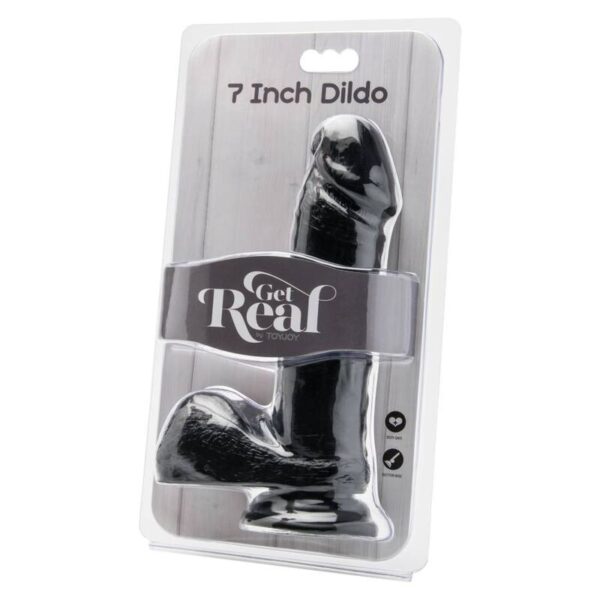 GET REAL - GODE 18 CM AVEC BOULES NOIR - – Image 2
