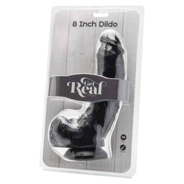 GET REAL - GODE 20,5 CM AVEC BOULES NOIRES - – Image 2