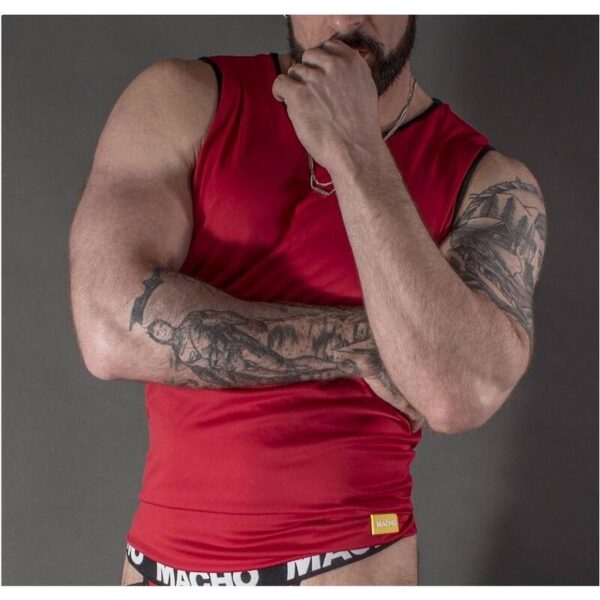MACHO - T-SHIRT ROUGE L/XL - – Image 2