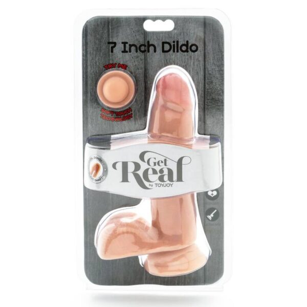 GET REAL - GODE DOUBLE DENSITÉ 12 CM BALLES PEAU - – Image 3