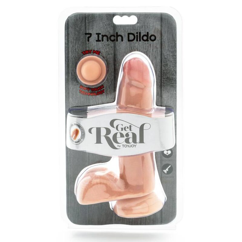 GET REAL - GODE DOUBLE DENSITÉ 12 CM BALLES PEAU - – Image 3