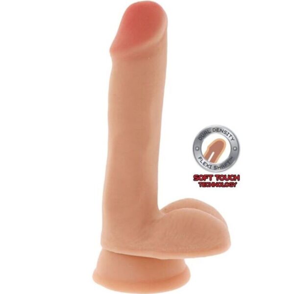 GET REAL - GODE DOUBLE DENSITÉ 17 CM BALLES PEAU -