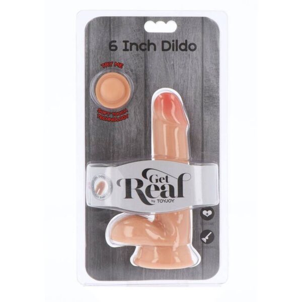 GET REAL - GODE DOUBLE DENSITÉ 17 CM BALLES PEAU - – Image 2
