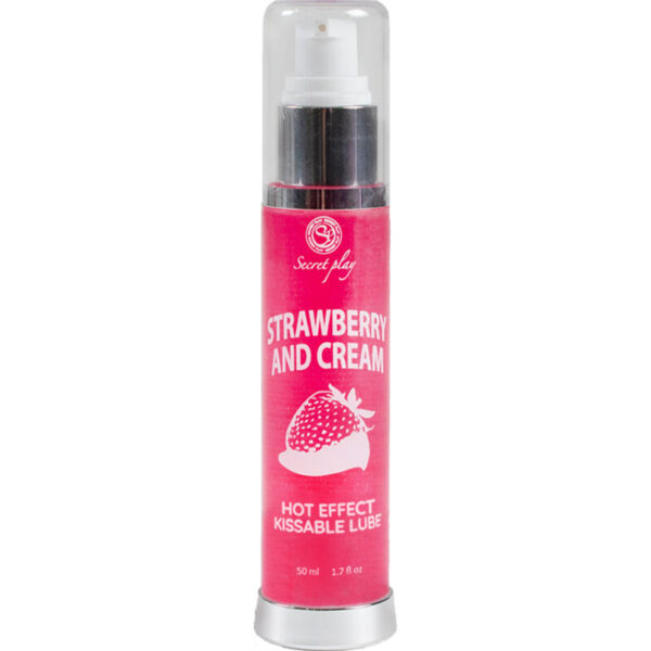 SECRETPLAY - LUBRIFIANT 2-1 EFFET CHALEUR FRAISE & CRÈME 50 ML - – Image 2