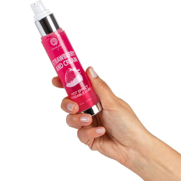 SECRETPLAY - LUBRIFIANT 2-1 EFFET CHALEUR FRAISE & CRÈME 50 ML - – Image 3