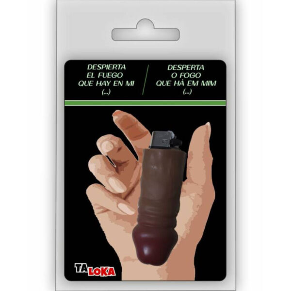TALOKA - BRIQUET FANTASTIQUE EN FORME DE PÉNIS DE COULEUR MULATTO 100% RECHARGEABLE -