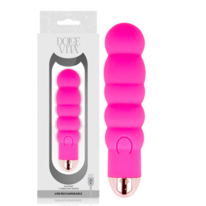 DOLCE VITA - VIBRATEUR RECHARGEABLE SIX ROSE 7 VITESSES -