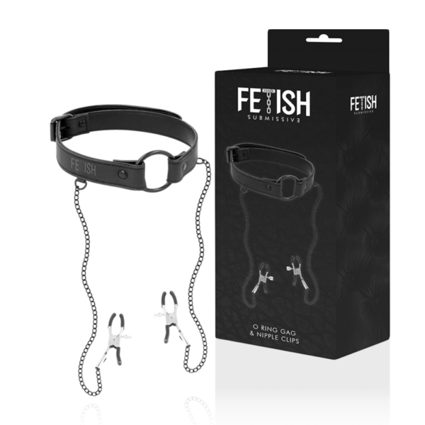 FETISH SUBMISSIVE - ANNEAU BILLON AVEC PINCES  TÉLÉMON -