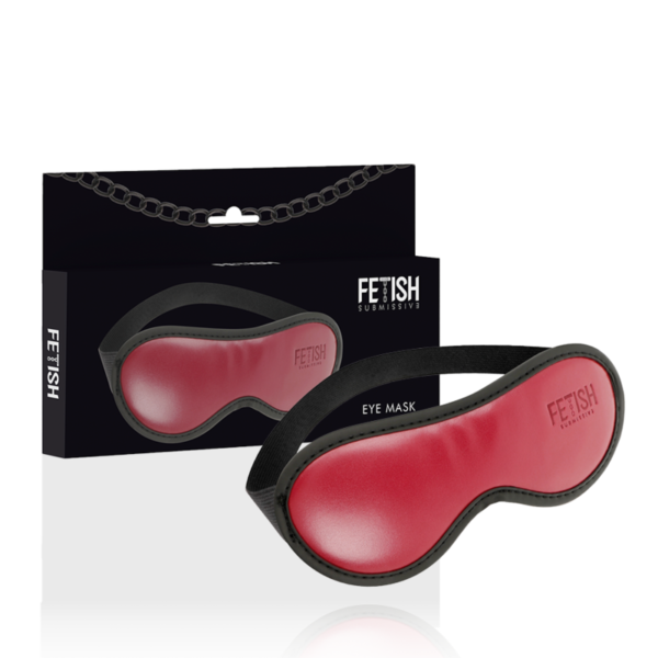 FETISH SUBMISSIVE DARK ROOM - MASQUE EN CUIR VÉGAN AVEC DOUBLURE EN NÉOPRÈNE -