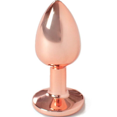 SECRETPLAY - PLUG ANAL EN MÉTAL OR ROSE PETITE TAILLE 7 CM -