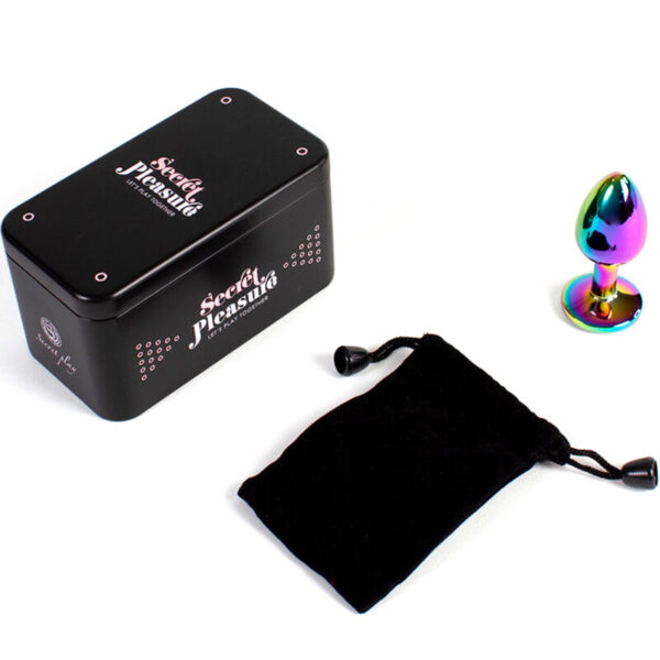 SECRETPLAY - PLUG ANAL EN MÉTAL ARC-EN-CIEL PETITE TAILLE 7 CM - – Image 4