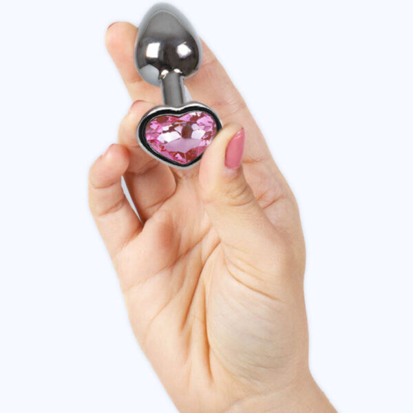 SECRETPLAY - PLUG ANAL EN MÉTAL COEUR FUCHSIA PETITE TAILLE 7 CM - – Image 3