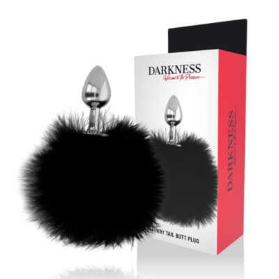 DARKNESS - BOUCHON EXTRA ANAL AVEC QUEUE NOIR 7 CM -