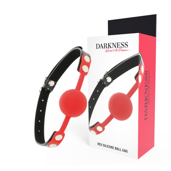 DARKNESS - BÂILLON EN SILICONE ROUGE -