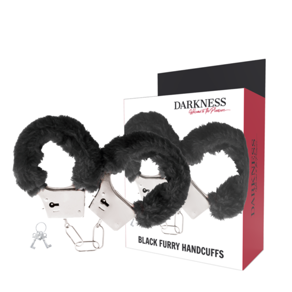 DARKNESS - MENOTTES EN MÉTAL DOUBLÉES NOIRES - – Image 2