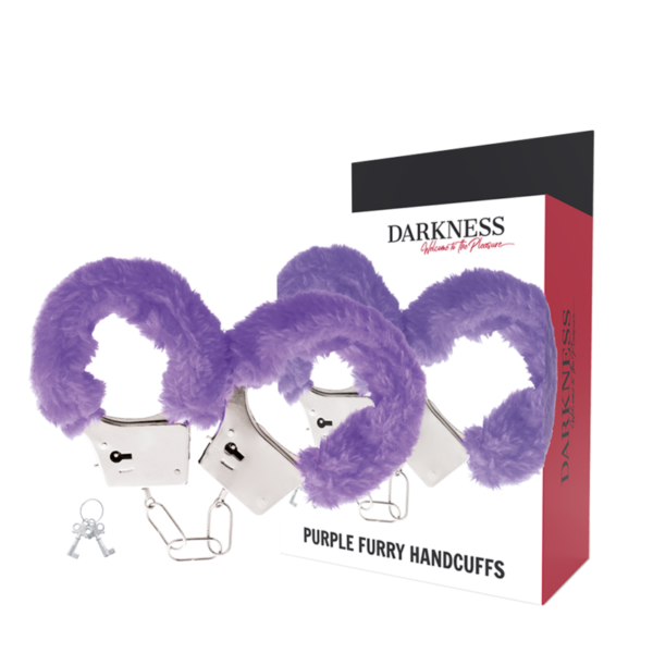 DARKNESS - MENOTTES EN MÉTAL DOUBLÉES LILAS - – Image 3
