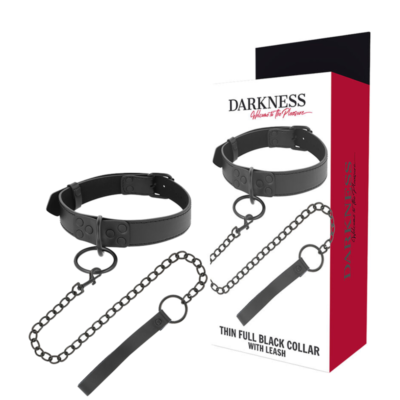DARKNESS - COLLIER NOIR AVEC CHAÎNE -